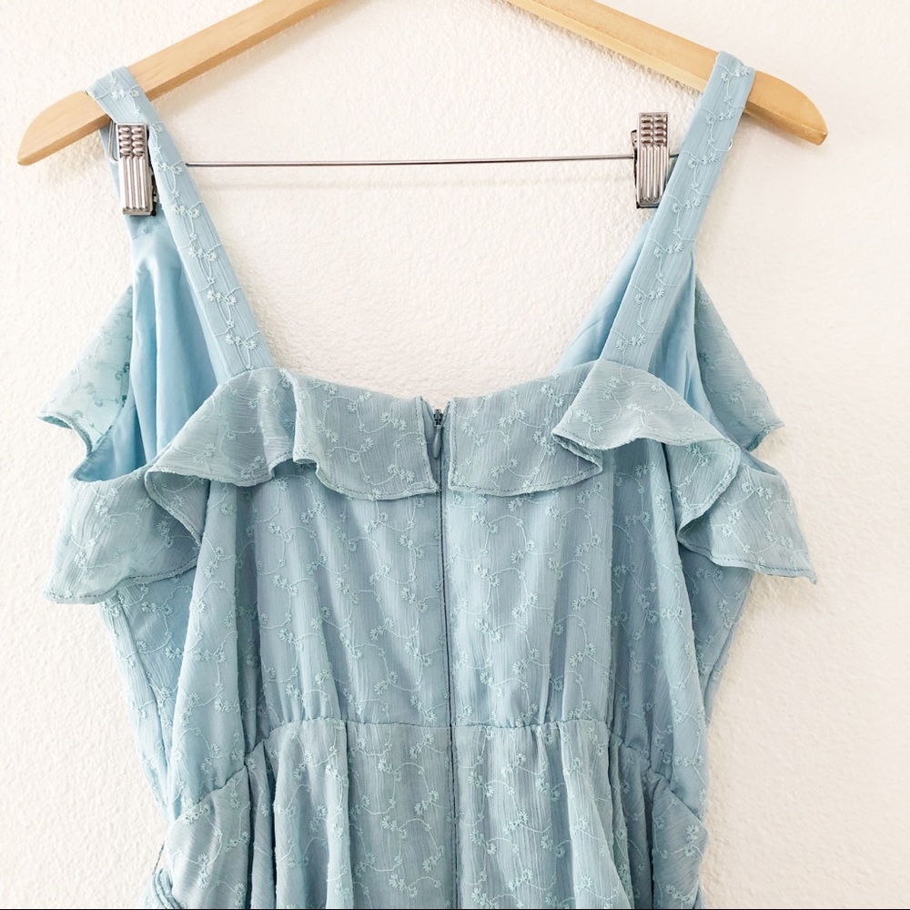 Gal Meets Glam Collection Blue Helena Ruffle Dress - Picture 10 of 12